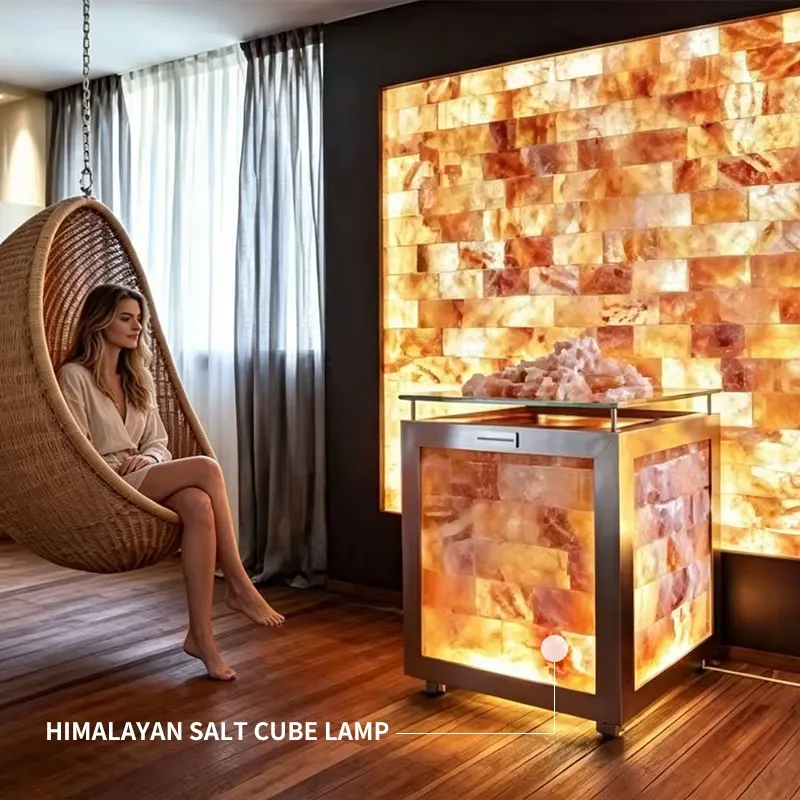 Spa Wellness Nature - Himalaya-Salzsteinlampe, Natürliche Rechteckige Salzsteinlampe für Sauna,