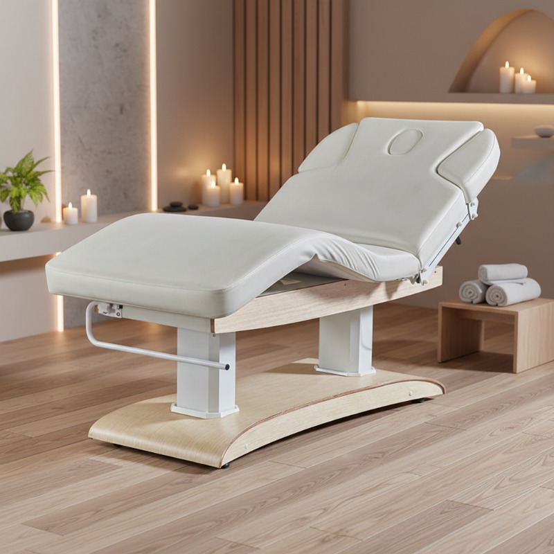 Spa Wellness Hotel - Maßgefertigte Synthetik-Leder-Massageliege Elektrischer Spa-Wellness-Tisch mit 4-Motor-Verstellung