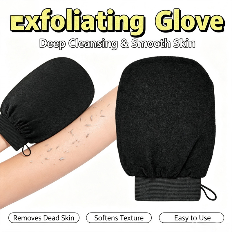 Spa Wellness Locations - Peeling-Badebürste für SPA, Exfolierender Duschbürsten-Handschuh, Körperreinigung,